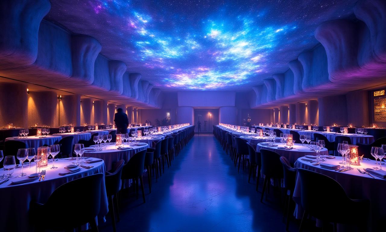 Cosmic dining atmosphere at Stellar Bites